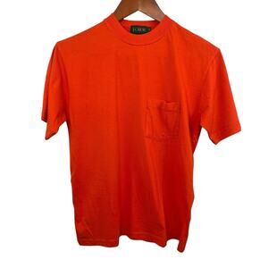 J.Crew Vintage T-Shirt Oarsman Mens XS Orange Crewneck Pocket Preppy Classic